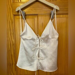 Zara tie-front bow camisole